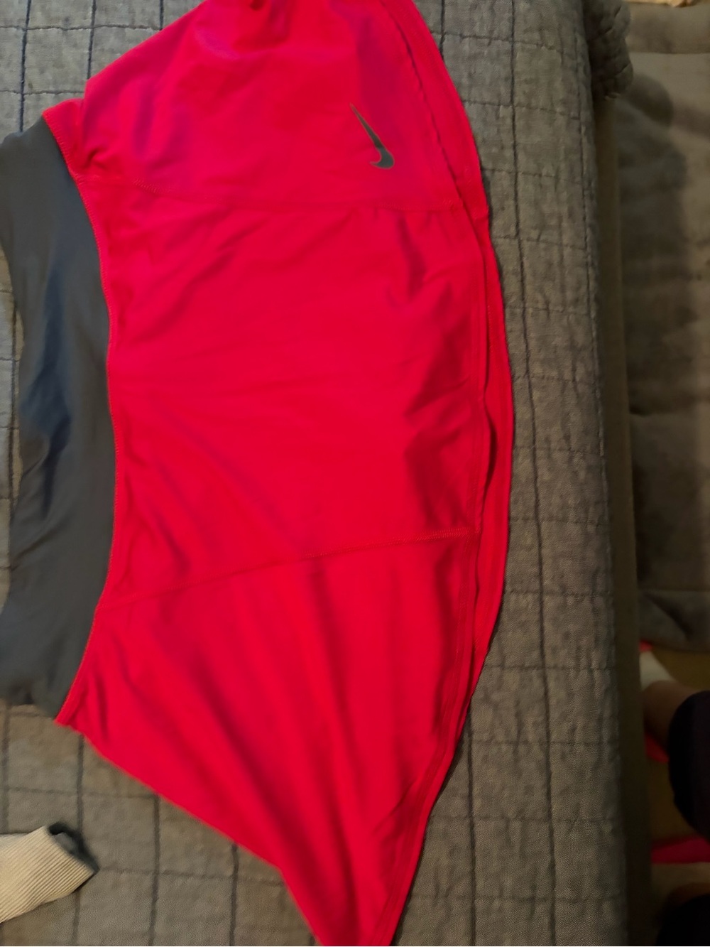 Nike Pink-Red Circle Skater Skirt with Contrast Waistband